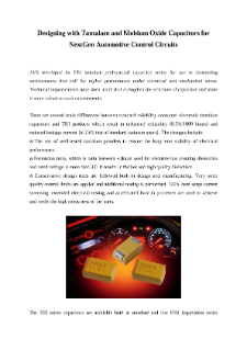 Designing with Tantalum and Niobium Oxide Capacitors for NextGen Automotive Control Circuits (AVX)  PDF thumbnail