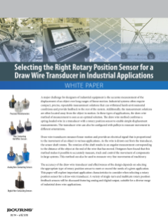 Bourns Selecting the Right Rotary Position Sensor for a Draw Wire Transducer in Industrial Applications