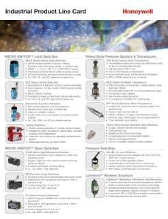 Honeywell Industrial Product Line Card PDF Thumbnail