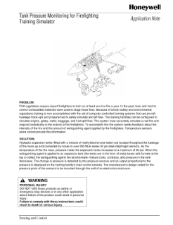 Honeywell Tank Pressure Monitor for Firefighting Training Simulator PDF Thumbnail