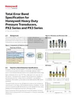 Technical Note - Total Error Band Specification for Honeywell Heavy Duty Pressure Transducers, PX2 and PX3 Series