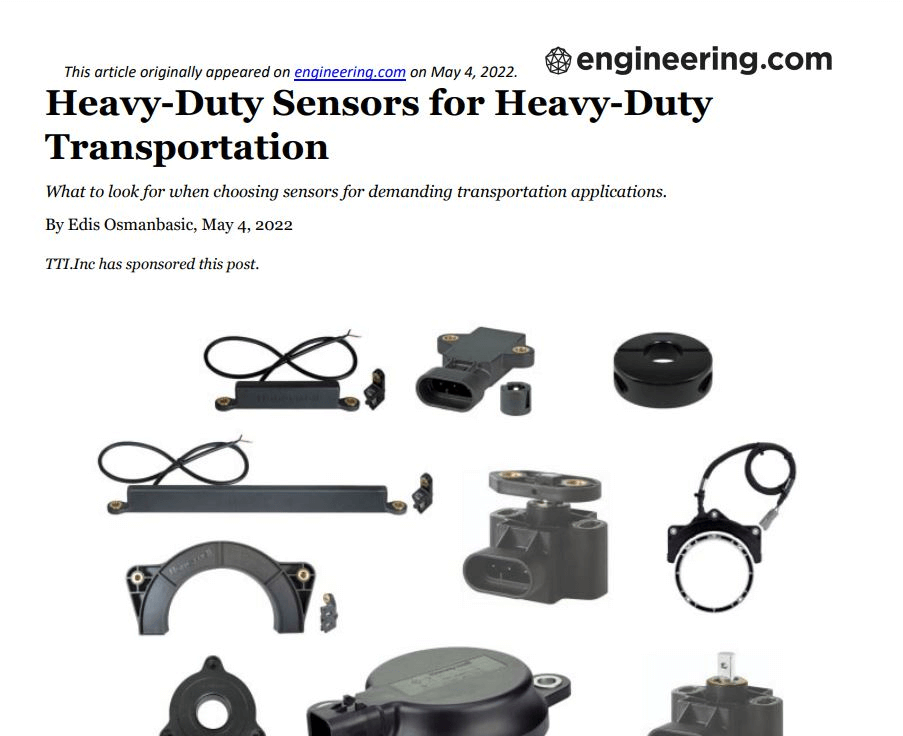 Honeywell Heavy-Duty Sensors for Heavy-Duty Transportation PDF Cover