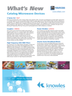 Knowles What's New - Catalog Microwave Devices