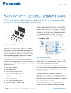 Panasonic Working With Optically-Isolated Relays PDF Thumbnail