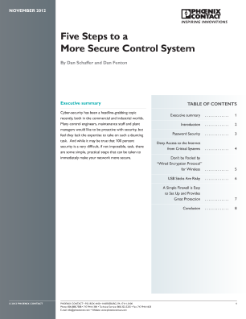 Phoenix Contact Five Steps to a More Secure Control System