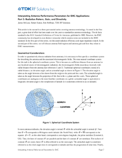 TDK EMC Applications - Part 2 - Radiation Pattern, Gain, and Directivity PDF Thumbnail