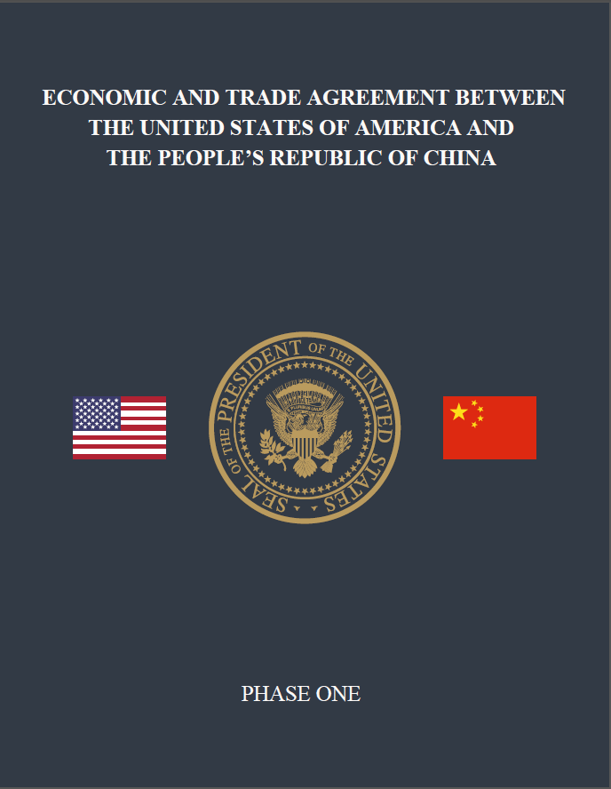 Cover of the US - China Trade Agreement